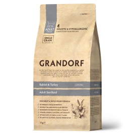 Сухой корм Grandorf Rabbit & Turkey Sterilised Кролик с индейкой для стерилизованных кошек, 2 кг