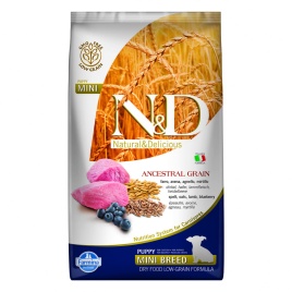 Farmina N&D Ancestral LG Dog Lamb & Blueberry Puppy Mini сухой низкозерновой корм для щенков мелких пород с ягненком и черникой - 2,5 кг