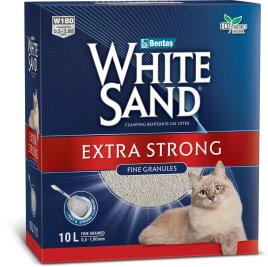 Наполнитель White Sand для кошачьего туалета, комкующийся Экстра, без запаха, 10 л