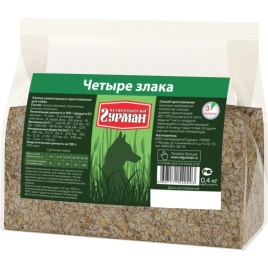 Каша для собак Четвероногий гурман 4 злака - 400 г