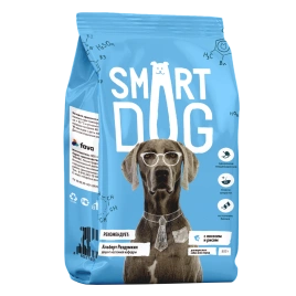 Сухой корм Smart Dog для взрослых собак всех пород, с лососем и овощами, 800 г