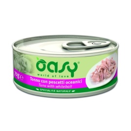 Oasy Wet cat Specialita Naturali Tuna with Whitebait дополнительное питание для кошек с тунцом и мальками в консервах - 70 г (1 шт)