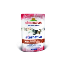 Almo Nature Alternative Adult Cat Chicken Breast паучи для взрослых кошек с куриной грудкой и 99,5% мяса - 55 г
