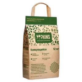Наполнитель Napkins для кошачьего туалета, комкующийся, 24 л