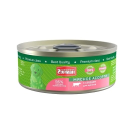 Четвероногий Гурман Мясное ассорти с сердцем для щенков 100 г x 24 ш