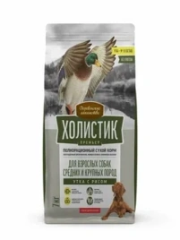 Сухой корм «Деревенские лакомства» Holistic Премьер для собак мини-пород с уткой и рисом, 7 кг