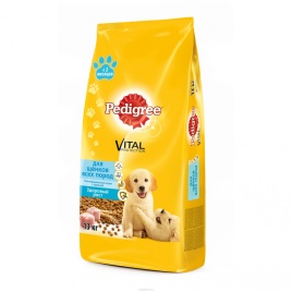 Pedigree сухой корм с курицей для щенков всех пород с 2 месяцев - 13 кг