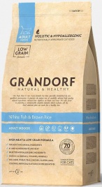 Grandorf Indoor корм для кошек белая рыба с бурым рисом 2 кг