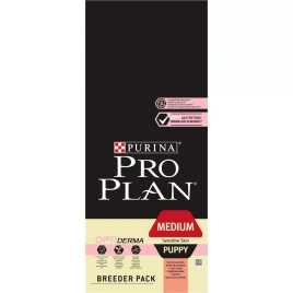 Сухой корм Purina Pro Plan Medium Puppy Sensitive Skin для щенков средних пород, лосось и рис, 18 кг