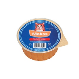 Влажный корм Maks's для кошек с говядиной - 75 г