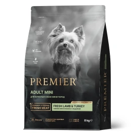 Сухой корм Premier Dog Adult Mini Lamb &amp; Turkey для собак мелких пород, с ягненком и индейкой, 8 кг