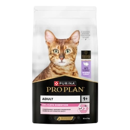 Сухой корм Purina Pro Plan Delicate для взрослых кошек с чувствительным пищеварением, с индейкой, 10 кг