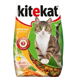 Kitekat сухой корм для взрослых кошек с аппетитной курочкой - 1,9 кг
