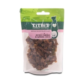 TiTBiT Легкое говяжье в сырном соусе для кошек, вяленые лакомства - 25 г