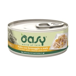 Oasy Wet dog Specialita Naturali Chicken cheese corn дополнительное питание для взрослых собак с курицей, сыром и кукурузой в консервах - 150 г (1 шт)