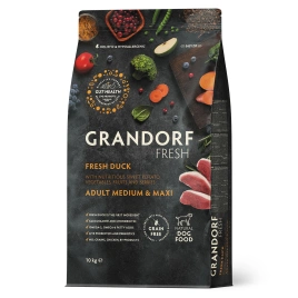 Сухой корм Grandorf Fresh Dog для взрослых собак средних и крупных пород диетическая формула для особо аллергичных собак утка с бататом 10 кг