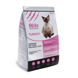 Blitz Adult Cats Turkey для кошек с индейкой - 400 г