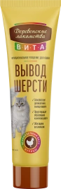 Лакомство «Деревенские лакомства» «Вита» паста для вывода шерсти со вкусом курицы для кошек, 60 г