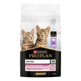 Сухой корм Purina Pro Plan Kitten Delicate Digestion для котят с чувствительным пищеварением, с индейкой, 10 кг