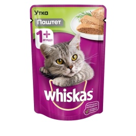 Whiskas паучи для взрослых кошек с паштетом из утки - 85 г