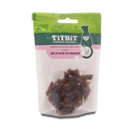 TiTBiT Желудок куриный для кошек, вяленые лакомства - 30 г