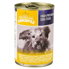 Chicopee Dog Chunks Chicken Turkey консервы для собак всех пород и возрастов с кусочками курицы и индейки в соусе - 400 г