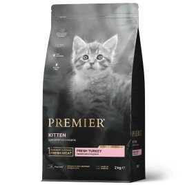 Сухой корм Premier с индейкой для котят, беременных и кормящих кошек, 2 кг