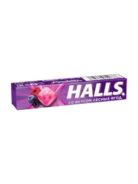 Карамель леденцовая HALLS со вкусом клубники, малины и черники 25,2г