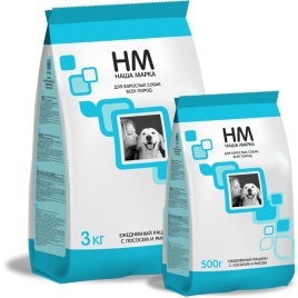 Наша Марка сухой корм для взрослых собак с лососем и рисом 3 кг