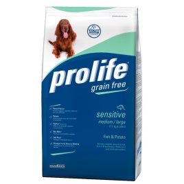 Prolife Dog Adult Medium/Large Sensitive беззерновой сухой корм для гиперчувствительных собак средних и крупных пород с рыбой и картофелем 2 кг