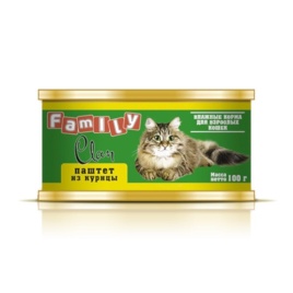 Clan Family влажный корм для кошек паштет из курицы в консервах - 100 г
