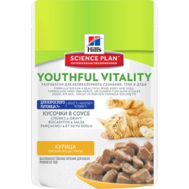 Hill's Science Plan Youthful Vitality влажный корм для кошек старше 7 лет с курицей - 85 г