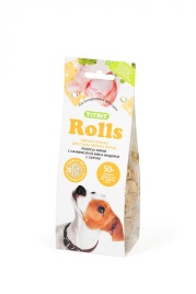 Titbit печенье Rolls мини с начинкой из мяса индейки и сыра (100г)
