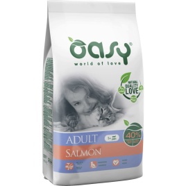 Oasy Dry Cat сухой корм для взрослых кошек с лососем - 300 г