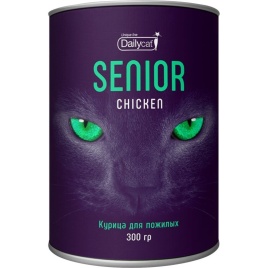 Сухой корм Dailycat Unique line Senior для пожилых кошек с курицей - 300 г