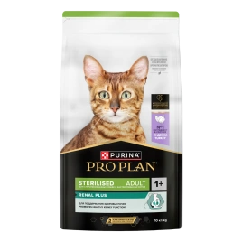 Сухой корм Purina Pro Plan Cat Adult Sterilised для стерилизованных кошек, с индейкой, 10 кг