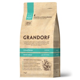 Сухой корм Grandorf 4 Meat Probiotic Indoor Четыре вида мяса для домашних кошек, 2 кг