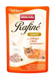 Animonda Паучи Rafine Soupe Adult с домашней птицей и говядиной в сырном соусе для взрослых кошек 100 г