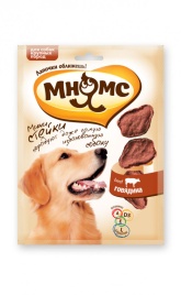 Мнямс лакомство Стейки с говядиной для собак крупных пород - 75 г