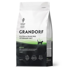 Сухой корм Grandorf Veterinary Diet Renal индейка для кошек для поддержки функций почек, 2 кг