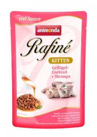 Animonda Паучи Rafine Soupe Kitten коктейль из мяса домашней птицы и креветок для котят 100 г