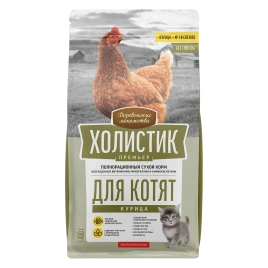 Сухой корм «Деревенские лакомства» «Холистик Премьер» для котят с курицей, 400 г
