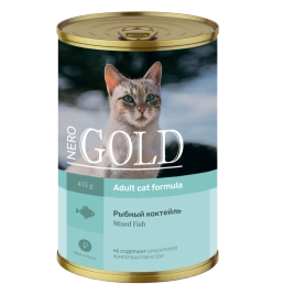 Влажный корм Nero Gold  для кошек "Рыбный коктейль", 415 г