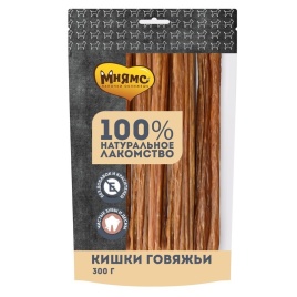 Мнямс лакомство для собак кишки говяжьи 300 г