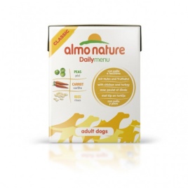 Almo Nature Daily Menu Adult Dog Chicken&Turkey Tetrapack консервы в тетрапаке для взрослых собак с курицей и индейкой - 375 г