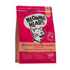 Сухой корм Meowing Heads So-fish-ticated Salmon для взрослых кошек с лососем, курицей и рисом - 450 г