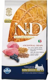 Farmina N&D Low Grain Dog Lamb & Blueberry Adult Mini - 800 гр