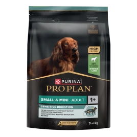 Сухой корм Purina Pro Plan Adult Small & Mini Sensitive Digestion для собак мелких пород, с ягненком, 3 кг