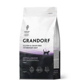 Сухой корм Grandorf Veterinary Diet Rabbit Hypoallergenic кролик для кошек при пищевой аллергии, 2 кг