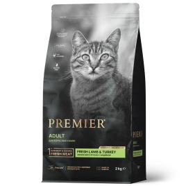 Сухой корм Premier Cat Lamb&Turkey ADULT для взрослых кошек свежее мясо ягненок с индейкой 2 кг